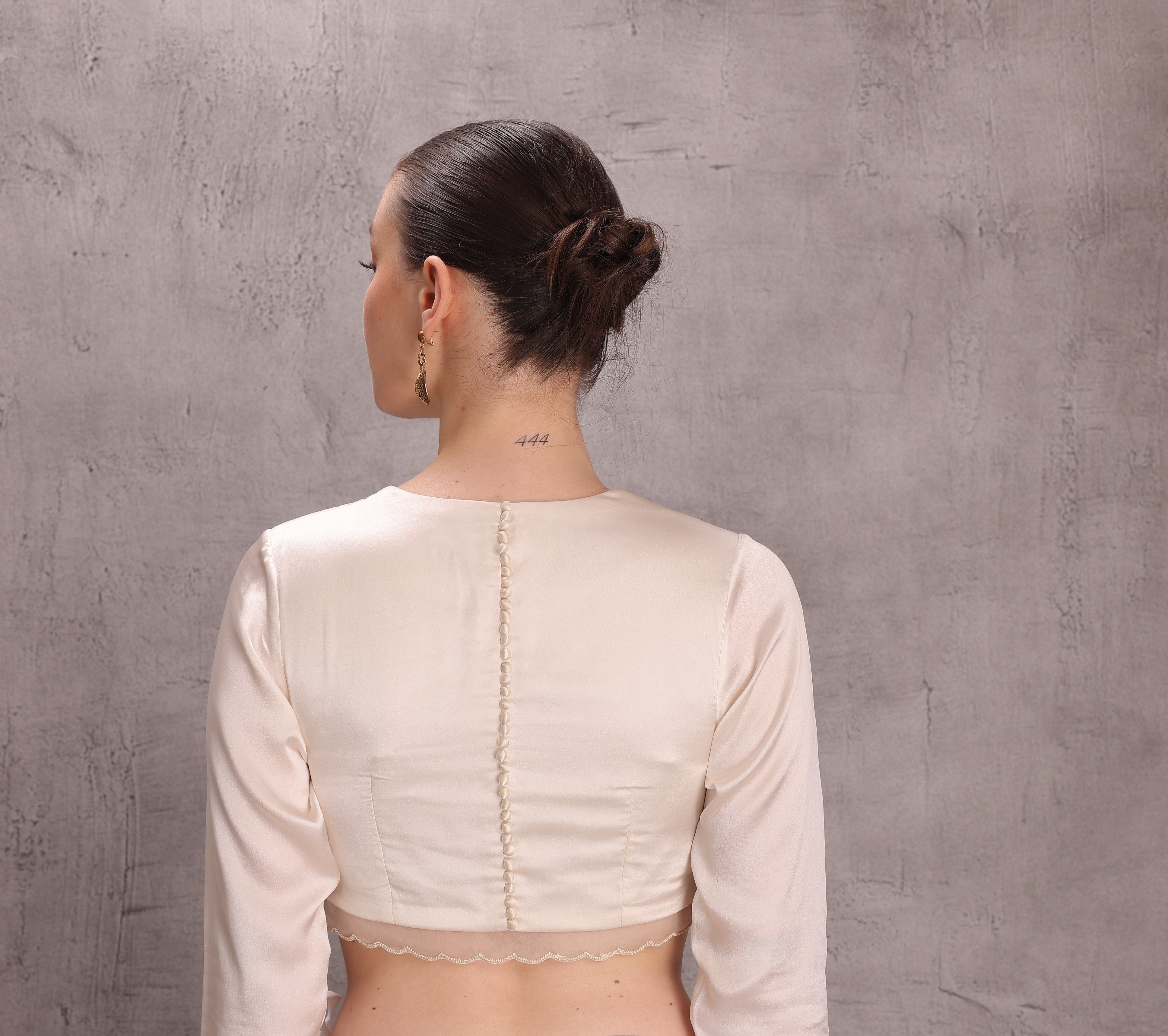 Pristine White Saree Comes With Satin Silk Stitched Blouse & Organic Cotton Stitched Petticoat (3Pcs)