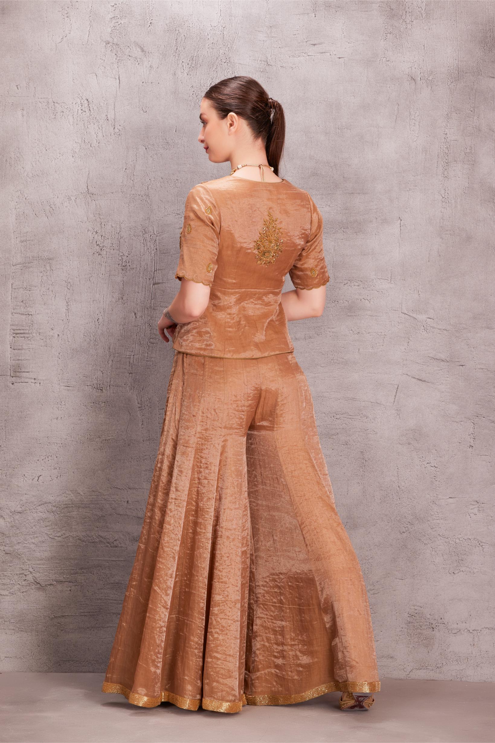 Tissue Silk Sharara Set