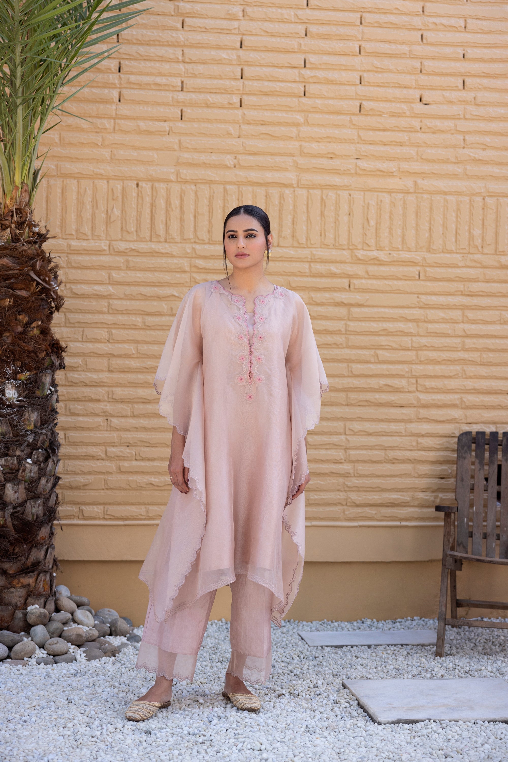 Peach Kaftan Set