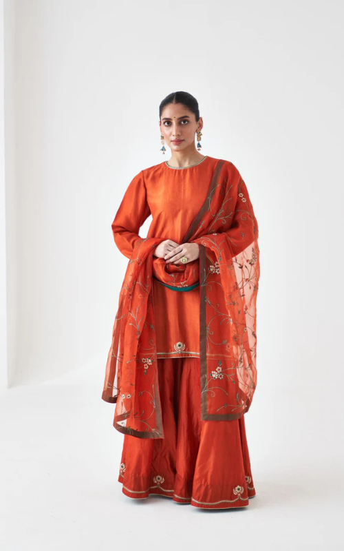 Update Beauty with Janki India’s Embroidered Sharara Set and Tissue Silk Sharara Set