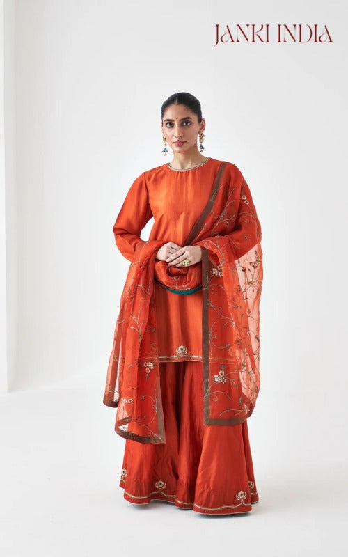 Update Beauty with Janki India’s Embroidered Sharara Set and Tissue Silk Sharara Set