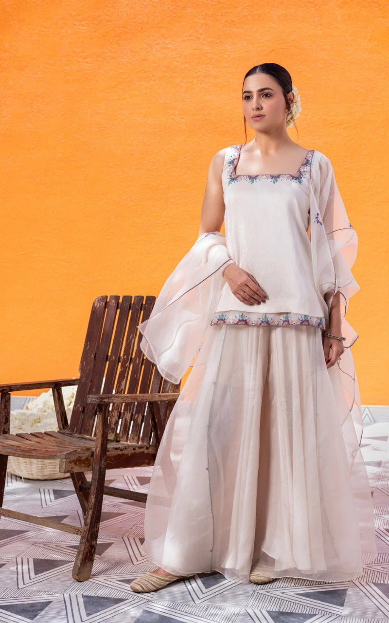 Silk Sharara Sets with Beautiful Embroidered Details