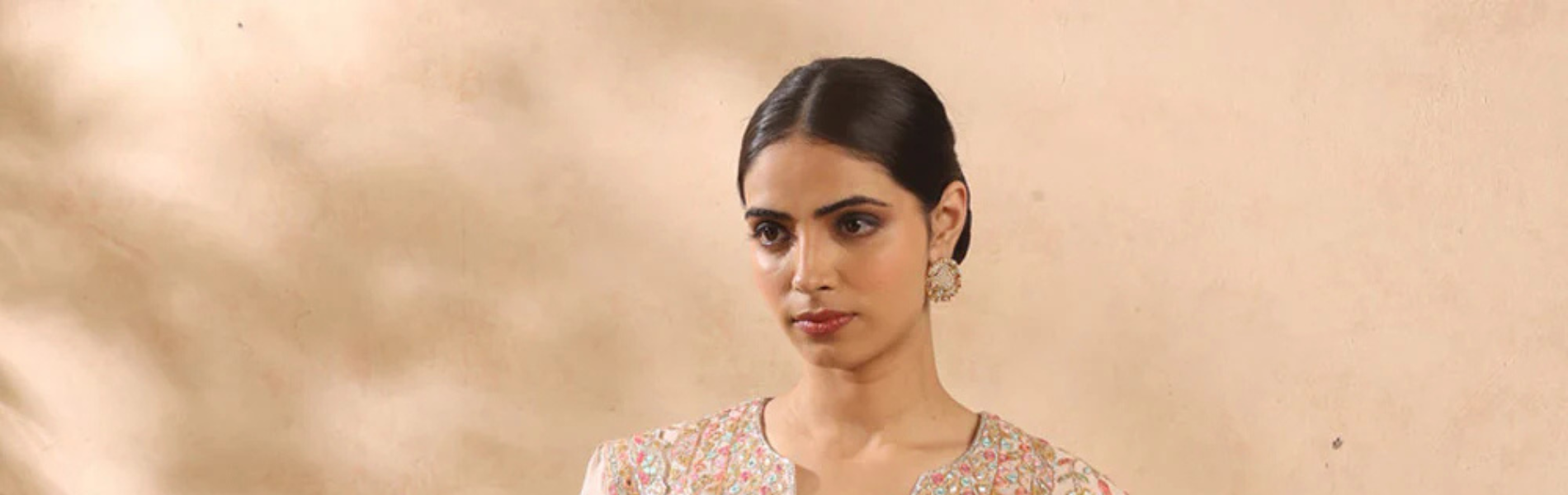 Shine Bright in a Golden Organza Saree from Janki India